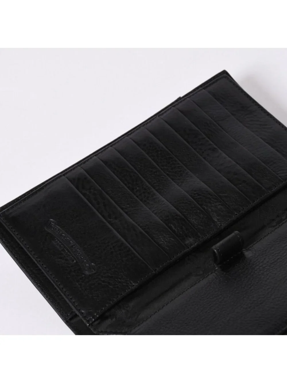 Chrome Hearts Wave Btn Novelty Blanc Wallet Cross Button Black